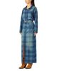 Triarchy Triarchy Charlotte Oversized Denim Shirt in Tartan Medium Indigo - 2