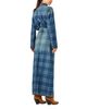 Triarchy Triarchy Charlotte Oversized Denim Shirt in Tartan Medium Indigo - 3