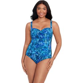 Trimshaper Trimshaper Averi Sweetheart Neckline One-Piece Control Swimsuit