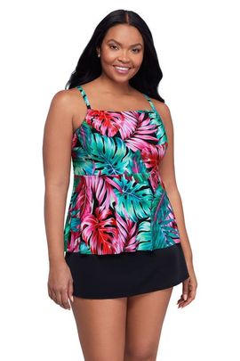 Trimshaper Trimshaper Terri Adjustable Neckline Tankini Swimsuit Top