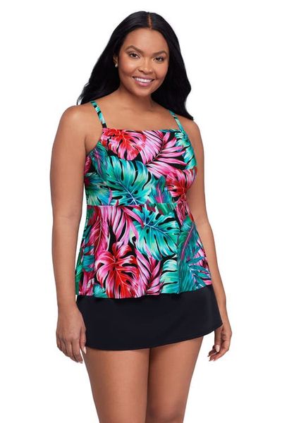 Trimshaper Trimshaper Terri Adjustable Neckline Tankini Swimsuit Top