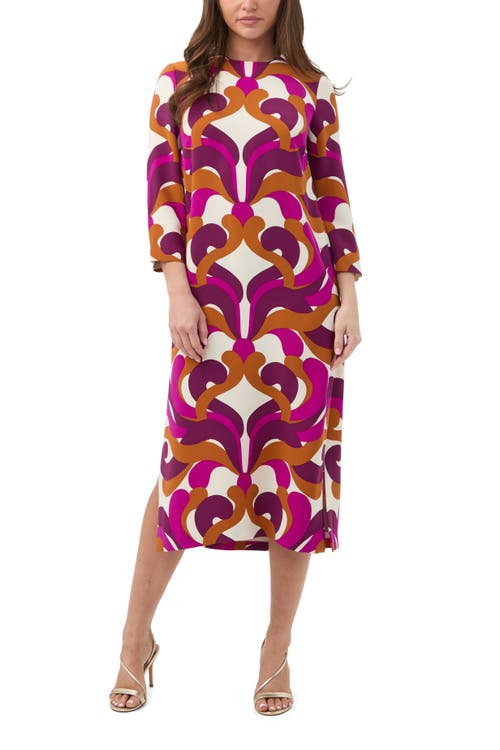 trina turk midi dress Trina Turk Honest Silk-Blend Midi Dress
