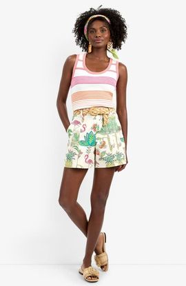 Trina Turk Trina Turk Noriah Flamingo Fizz Voile Short 