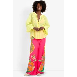 Trina Turk Trina Turk Norry Long-Sleeve Printed Cotton Top
