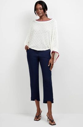 Trina Turk Trina Turk Ore Button-Hem Cropped Pant