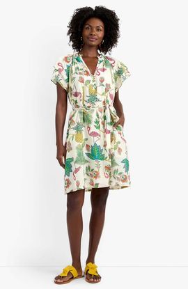 Trina Turk Trina Turk Zandy Flamingo Fizz Voile Dress 