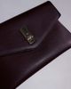True Decadence True Decadence classic PU clutch bag in dark burgundy-Red - 2