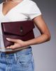 True Decadence True Decadence classic PU clutch bag in dark burgundy-Red - 3