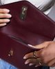 True Decadence True Decadence classic PU clutch bag in dark burgundy-Red - 4
