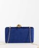 True Decadence True Decadence clutch bag in midnight blue velvet-Navy - 4