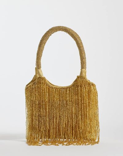 True Decadence True Decadence clutch purse in gold beads