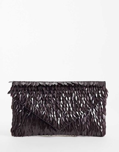 True Decadence True Decadence envelope clutch purse in chocolate sequins-Brown