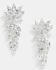 True Decadence True Decadence Exclusive drop earrings in rhinestone leaf design-Silver - 1