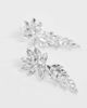True Decadence True Decadence Exclusive drop earrings in rhinestone leaf design-Silver - 4