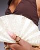 True Decadence True Decadence fan resin clutch bag in cream-White - 4