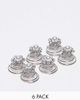 True Decadence True Decadence floral crystal hair twist multipack in silver pack of 6 - 1