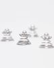 True Decadence True Decadence floral crystal hair twist multipack in silver pack of 6 - 4