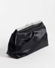 True Decadence True Decadence framed clutch bag in black satin - 1