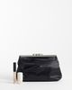 True Decadence True Decadence framed clutch bag in black satin - 2
