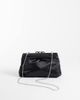 True Decadence True Decadence framed clutch bag in black satin - 4