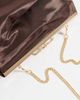 True Decadence True Decadence framed clutch bag in chocolate satin-Brown - 2