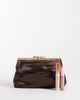 True Decadence True Decadence framed clutch bag in chocolate satin-Brown - 3