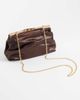 True Decadence True Decadence framed clutch bag in chocolate satin-Brown - 4