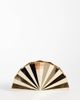 True Decadence True Decadence hard shell fan clutch purse in gold-tone metallic - 1