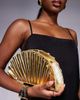True Decadence True Decadence metallic pleated clutch bag gold - 1