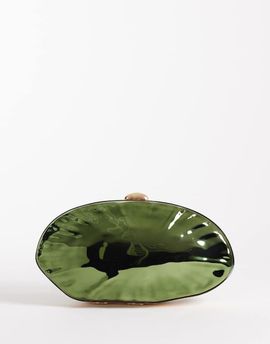True Decadence True Decadence molten hard clutch bag in green