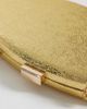True Decadence True Decadence oval hard clutch bag in textured gold - 3