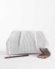 True Decadence True Decadence pleated pillow clutch purse with crossbody strap in cream-White - 2