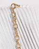 True Decadence True Decadence pleated pillow clutch purse with crossbody strap in cream-White - 3