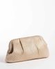 True Decadence True Decadence pleated pillow clutch purse with crossbody strap in gold - 1