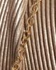 True Decadence True Decadence pleated pillow clutch purse with crossbody strap in gold - 3
