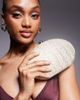 True Decadence True Decadence round structured woven clutch bag in gold metallic - 3