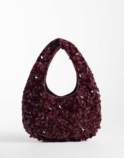 True Decadence True Decadence sequined clutch purse in burgundy-Red