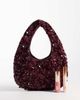 True Decadence True Decadence sequined clutch purse in burgundy-Red - 2