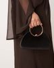 True Decadence True Decadence velvet clutch bag with detachable crossbody strap in black and gold - 1