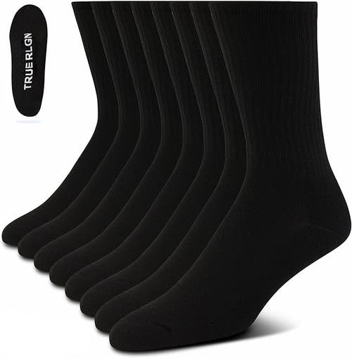 True Religion True Religion 8 Pairs Premium Athletic Crew Socks