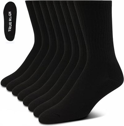 True Religion True Religion 8 Pairs Premium Athletic Crew Socks