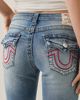TRUE RELIGION True Religion Becca Big T Flap Pocket Low-Rise Bootcut Jeans in Vintage Denim Light, Women's at Urban Outfitters - 2