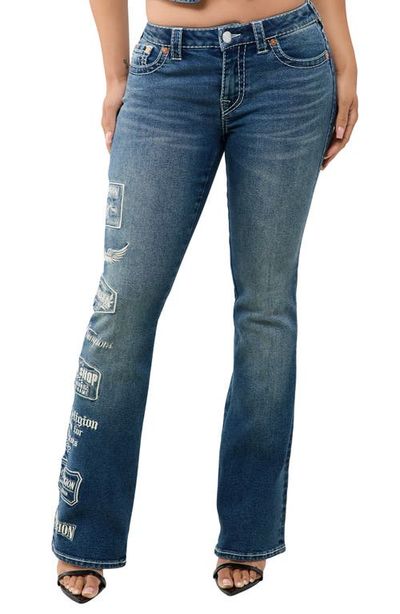 True Religion True Religion Becca Embroidered Mid Rise Bootcut Jeans