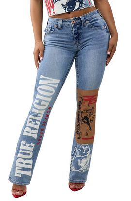 True Religion True Religion Becca Print Mid Rise Bootcut Jeans