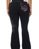 True Religion True Religion Big T Logo Embroidered Mid Rise Bootcut Pants - 2