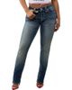 True Religion True Religion Billie Buddha Pocket Mid Rise Straight Leg Jeans - 1