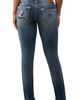 True Religion True Religion Billie Buddha Pocket Mid Rise Straight Leg Jeans - 2