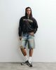 True Religion True Religion bobby flap pocket denim shorts with raw hem in lightwash blue - 1