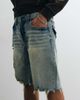 True Religion True Religion bobby flap pocket denim shorts with raw hem in lightwash blue - 2