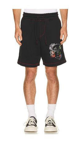 True Religion True Religion Buddha Face Big T Fleece Shorts